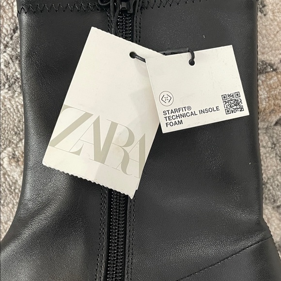Zara NWT Black Leather Boots - Picture 8 of 8